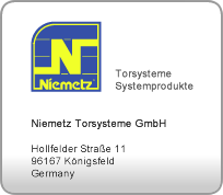 Niemetz Torsysteme, Hollfelder Straße 11, 96167 Königsfeld, Germany